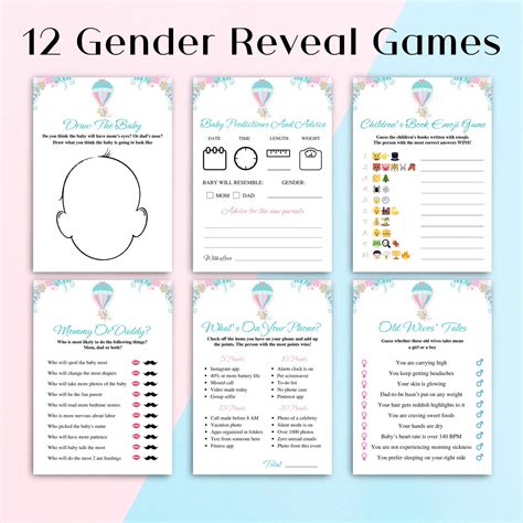 15 fun gender reveal games (With free printables).